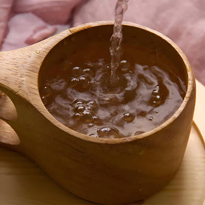 Coffee & Tea Mug Hand-Polished Natural Rubberwood