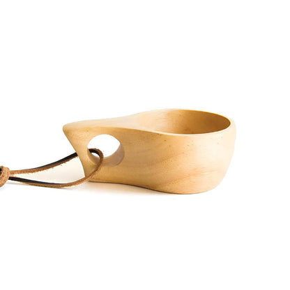 Coffee & Tea Mug Hand-Polished Natural Rubberwood
