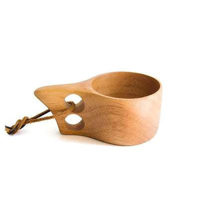 Coffee & Tea Mug Hand-Polished Natural Rubberwood