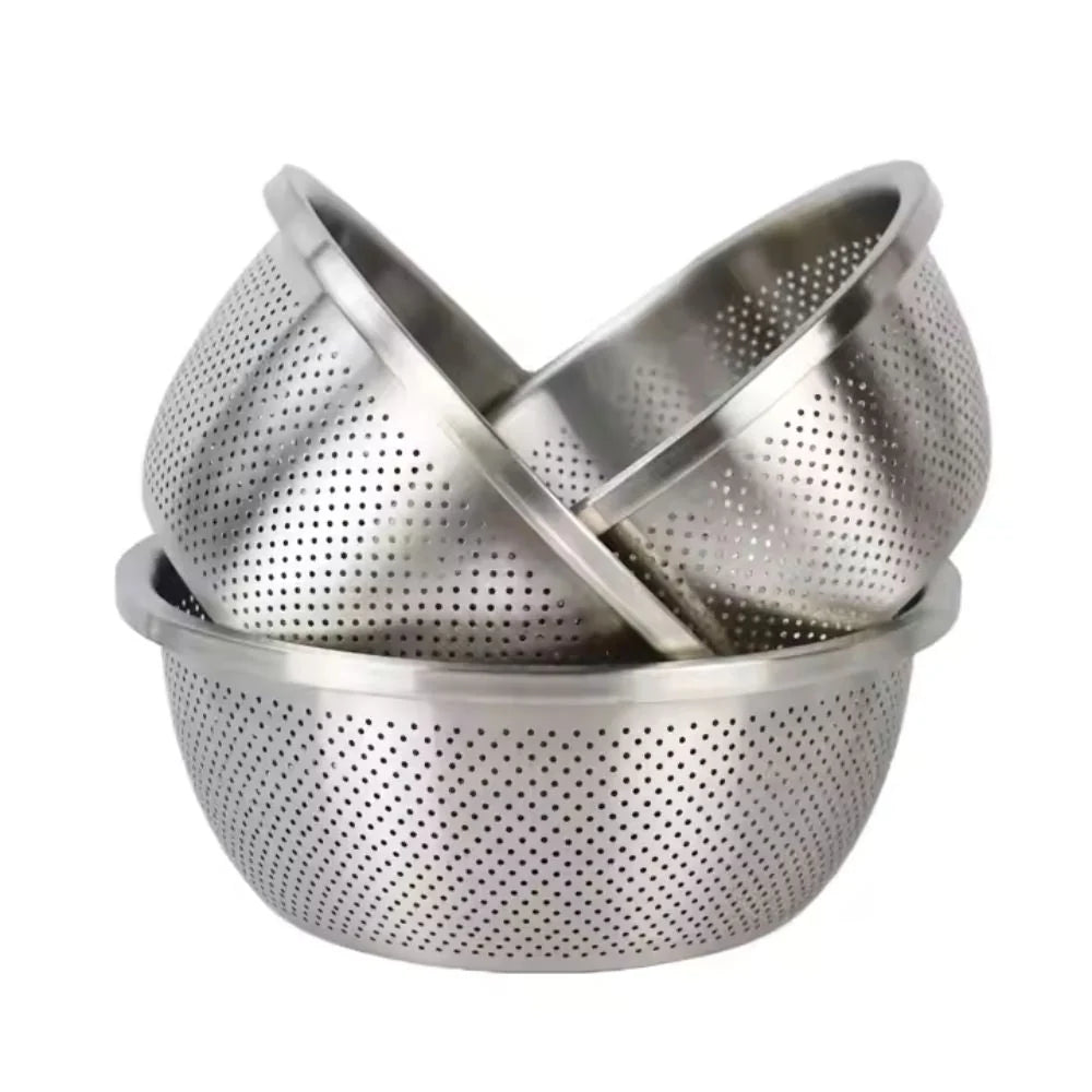 Colander & Mixing Bowl Set Fine Mesh Stainless Steel
