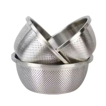 Colander & Mixing Bowl Set Fine Mesh Stainless Steel