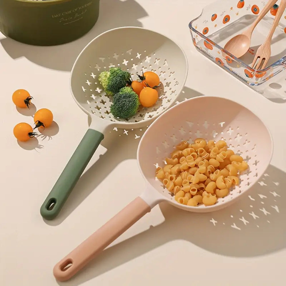 Colander Strainer Heat-Resistant Plastic Long Handle