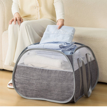 Collapsible Laundry Basket Reinforced Handles & Breathable Mesh