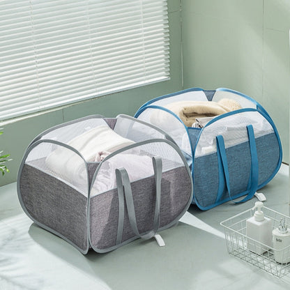 Collapsible Laundry Basket Reinforced Handles & Breathable Mesh