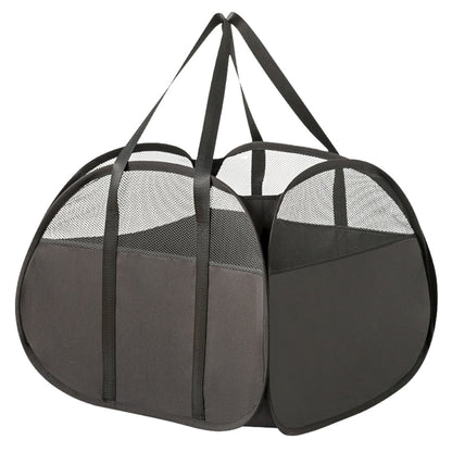 Collapsible Laundry Basket Reinforced Handles & Breathable Mesh