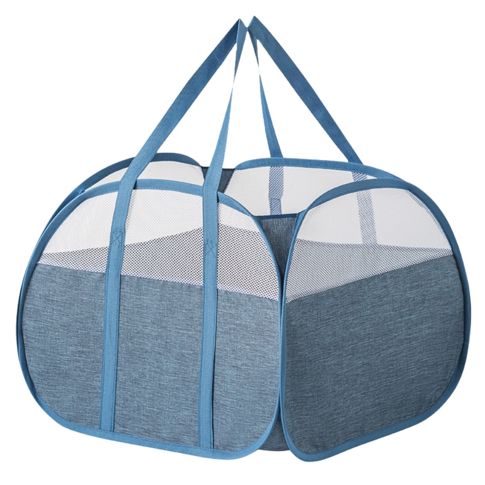 Collapsible Laundry Basket Reinforced Handles & Breathable Mesh