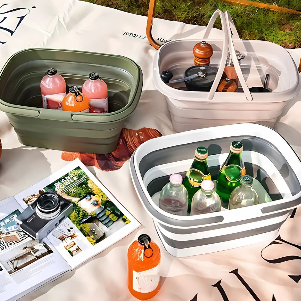 Collapsible Outdoor Basket Self-Standing Foldable