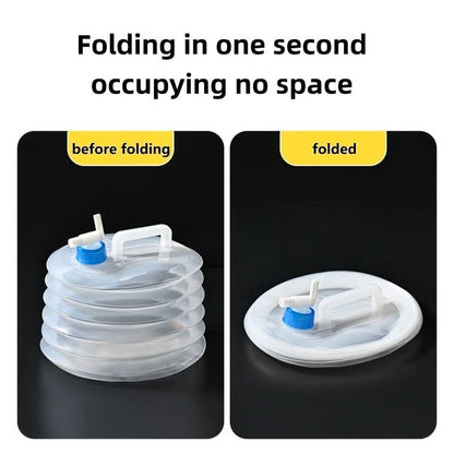 Collapsible Water Container Foldable & Leakproof Food-Grade Polyethylene