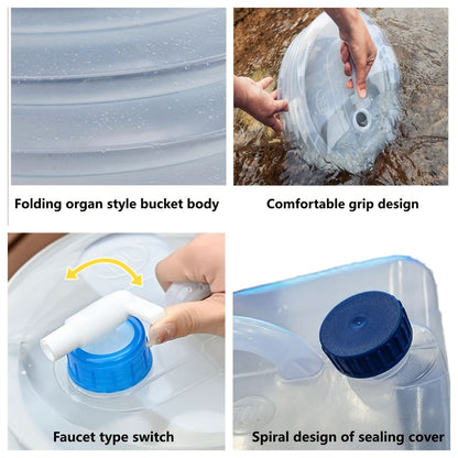 Collapsible Water Container Foldable & Leakproof Food-Grade Polyethylene