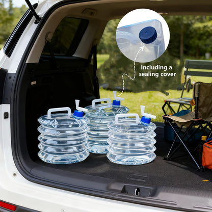 Collapsible Water Container Foldable & Leakproof Food-Grade Polyethylene
