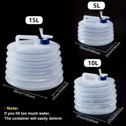 Collapsible Water Container Foldable & Leakproof Food-Grade Polyethylene