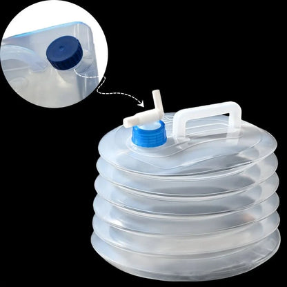 Collapsible Water Container Foldable & Leakproof Food-Grade Polyethylene