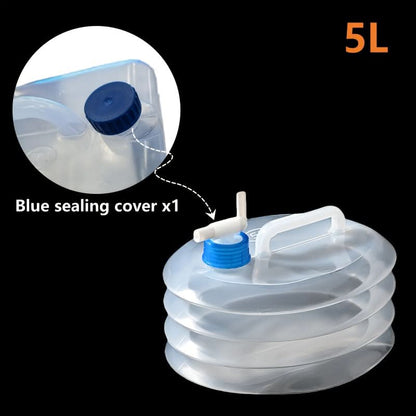 Collapsible Water Container Foldable & Leakproof Food-Grade Polyethylene