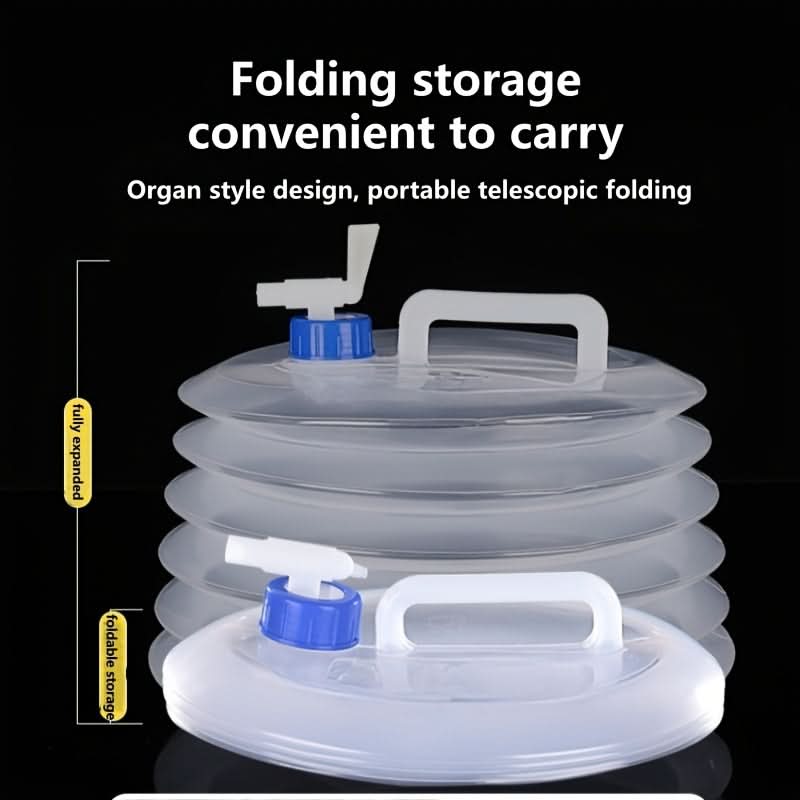 Collapsible Water Container Foldable & Leakproof Food-Grade Polyethylene
