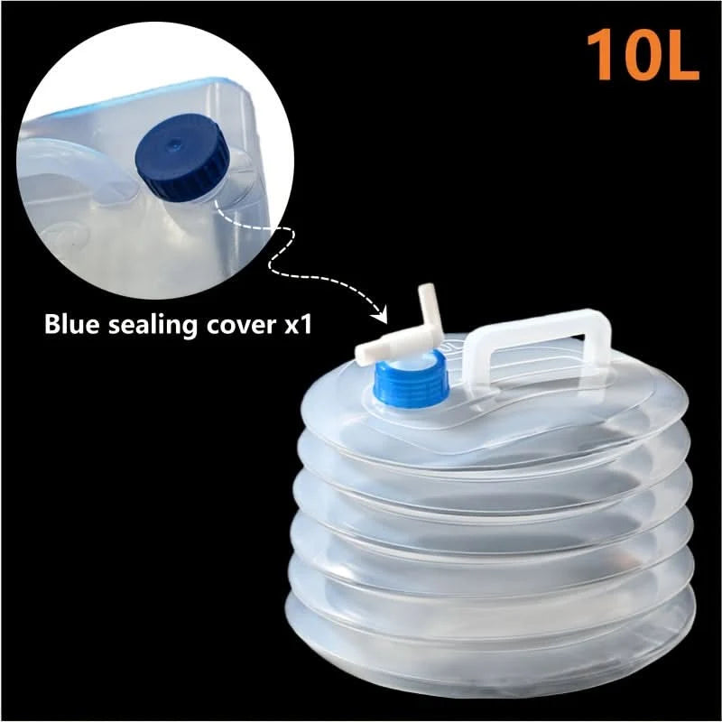 Collapsible Water Container Foldable & Leakproof Food-Grade Polyethylene