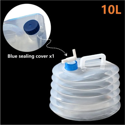 Collapsible Water Container Foldable & Leakproof Food-Grade Polyethylene