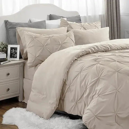 Comforter Set Pintuck Microfiber Lightweight All-Season