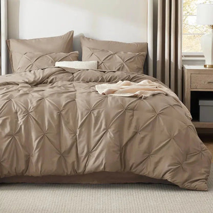 Comforter Set Pintuck Microfiber Lightweight All-Season