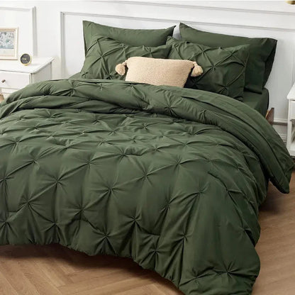 Comforter Set Pintuck Microfiber Lightweight All-Season