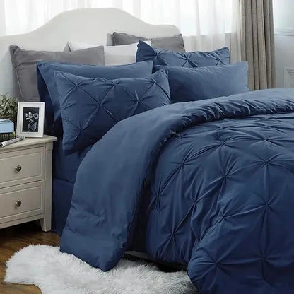 Comforter Set Pintuck Microfiber Lightweight All-Season