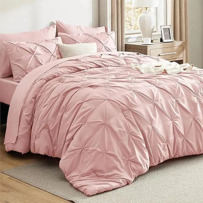 Comforter Set Pintuck Microfiber Lightweight All-Season