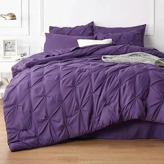 Comforter Set Pintuck Microfiber Lightweight All-Season