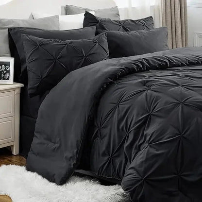 Comforter Set Pintuck Microfiber Lightweight All-Season