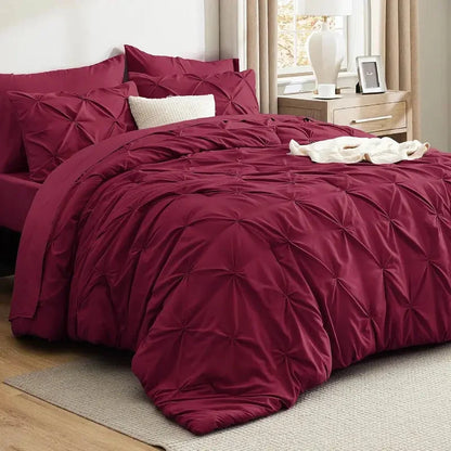 Comforter Set Pintuck Microfiber Lightweight All-Season