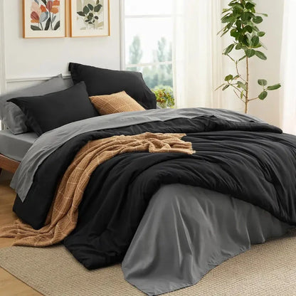 Comforter Set Pintuck Microfiber Lightweight All-Season
