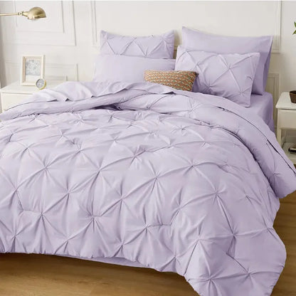 Comforter Set Pintuck Microfiber Lightweight All-Season