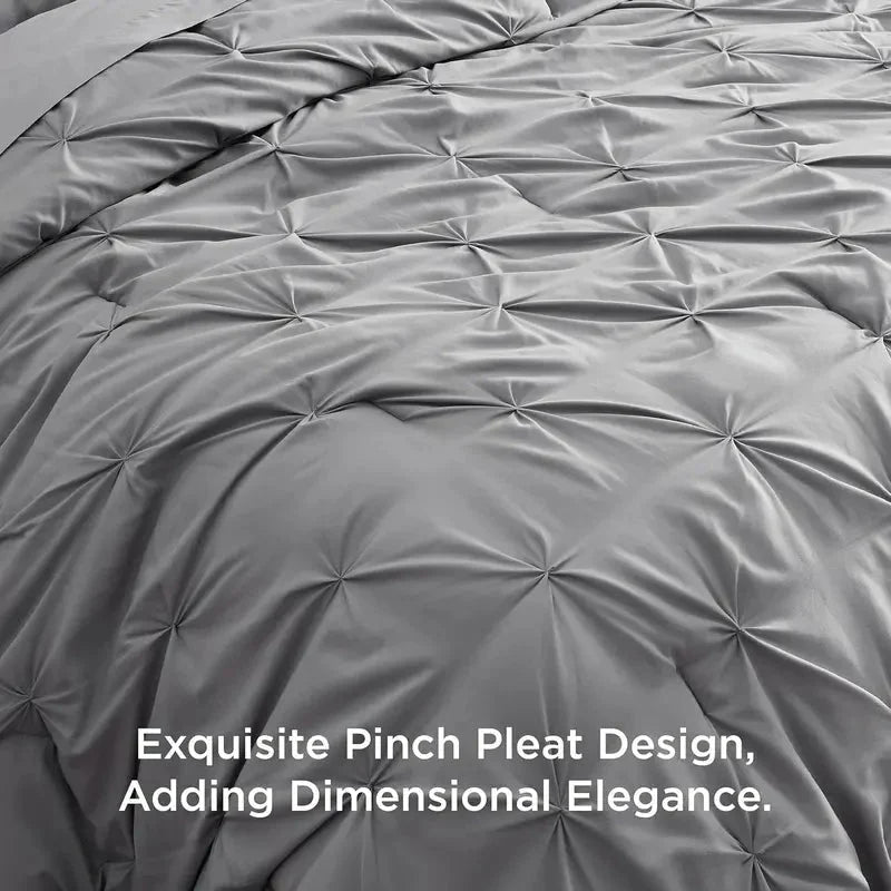 Comforter Set Pintuck Microfiber Lightweight All-Season