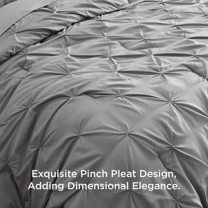 Comforter Set Pintuck Microfiber Lightweight All-Season