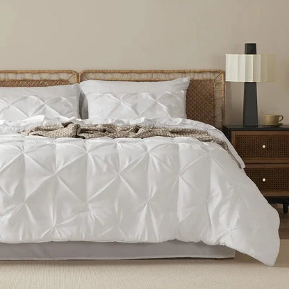 Comforter Set Pintuck Microfiber Lightweight All-Season