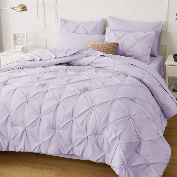 Comforter Set Pintuck Microfiber Lightweight All-Season