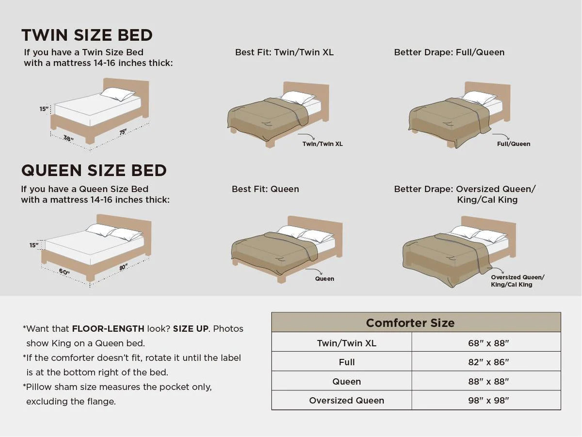 Comforter Set Pintuck Microfiber Lightweight All-Season