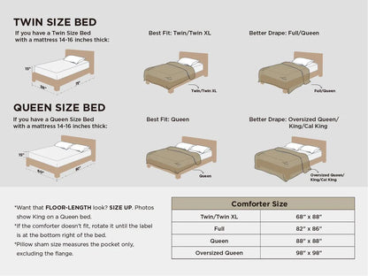 Comforter Set Pintuck Microfiber Lightweight All-Season