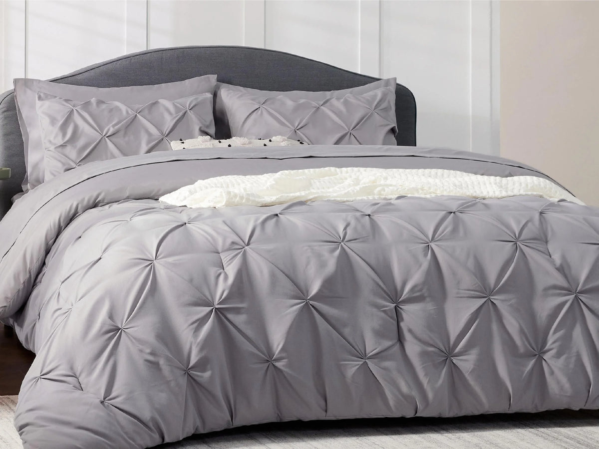 Comforter Set Pintuck Microfiber Lightweight All-Season