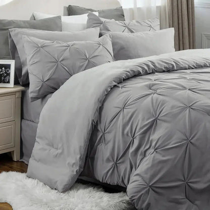 Comforter Set Pintuck Microfiber Lightweight All-Season
