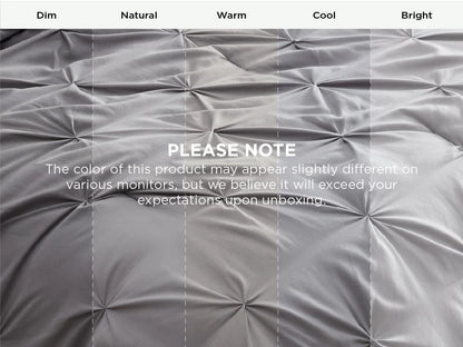 Comforter Set Pintuck Microfiber Lightweight All-Season
