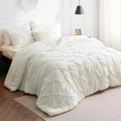 Comforter Set Pintuck Microfiber Lightweight All-Season