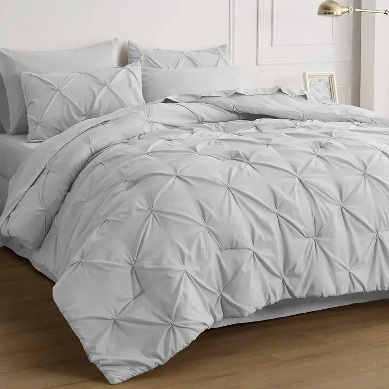 Comforter Set Pintuck Microfiber Lightweight All-Season