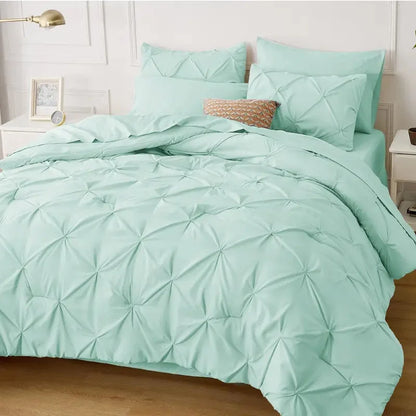 Comforter Set Pintuck Microfiber Lightweight All-Season