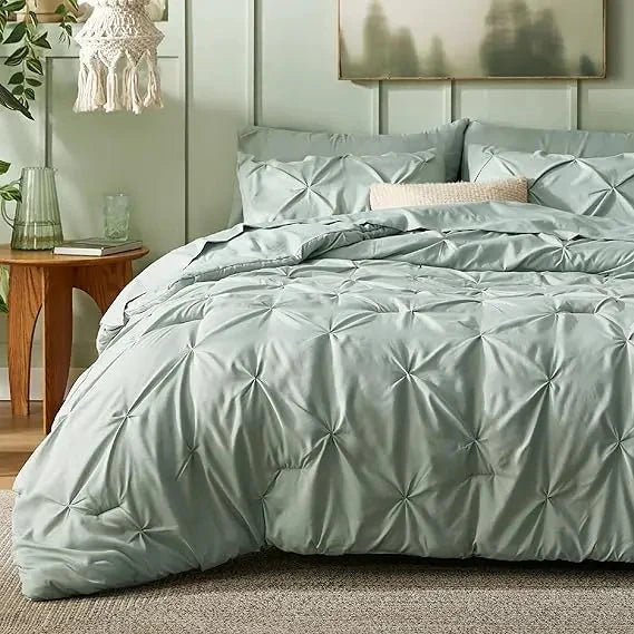 Comforter Set Pintuck Microfiber Lightweight All-Season