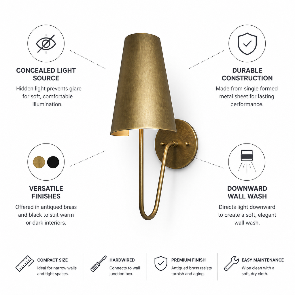 Concealed Curved Wall Sconce (Downward Wall Wash)