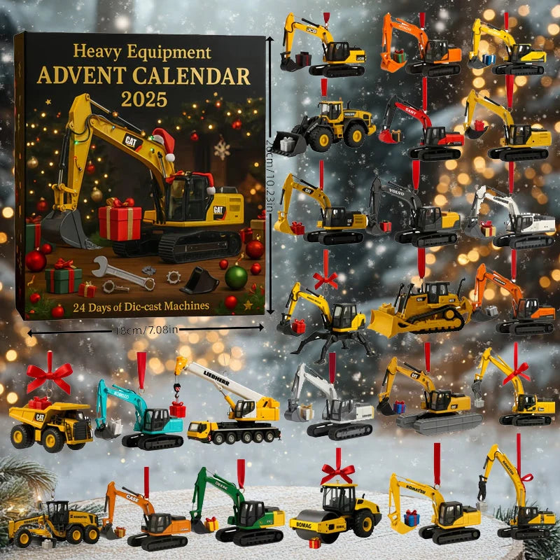 Construction Vehicle Advent Calendar 24 Die-Cast Metal Models