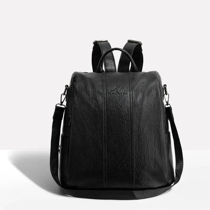 Convertible Backpack PU Leather Water-Resistant 3-Way Carry