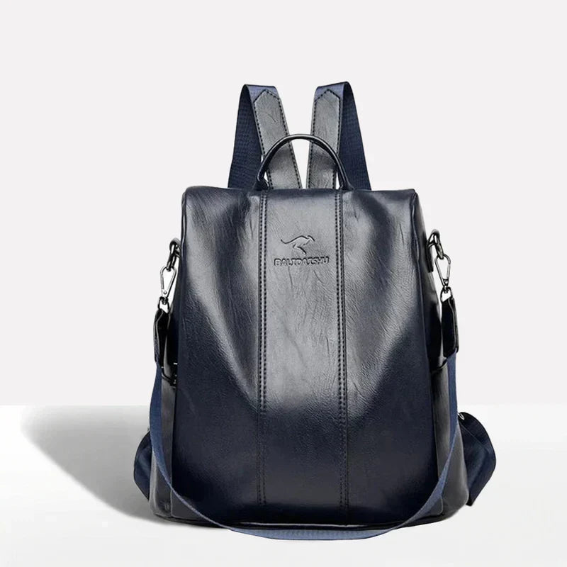 Convertible Backpack PU Leather Water-Resistant 3-Way Carry