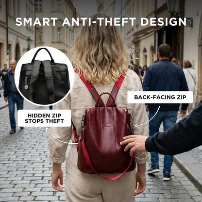 Convertible Backpack Water-Resistant 3-Way Carry Hidden Rear Zipper