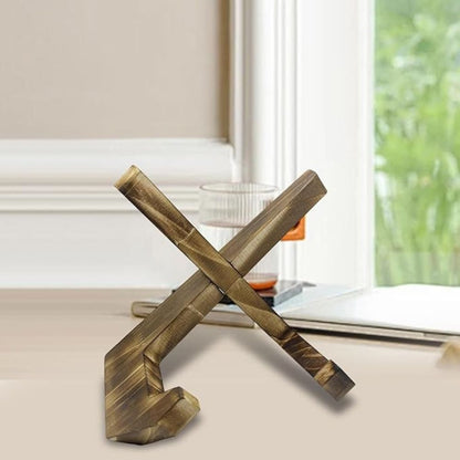 Cookbook & Tablet Stand Pine Wood X-Frame Non-Slip