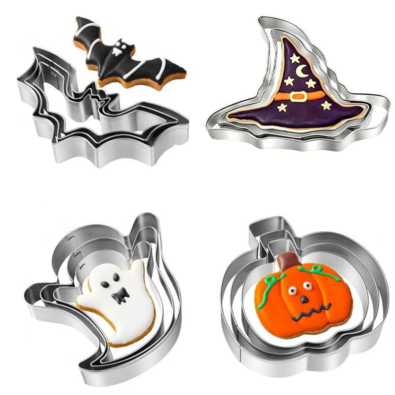 Cookie Cutter Set Pumpkin Stainless Steel Set of 3